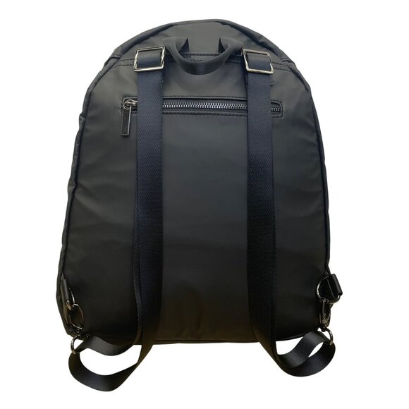 Ashley Black Women’s Black Nylon Secure Adjustable Straps Multi Pockets Backpack - Picture 3 of 13